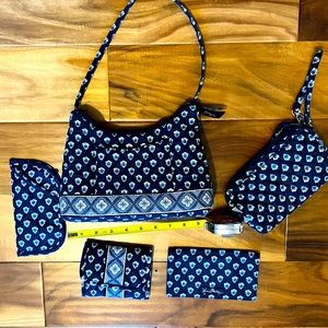 Vera Bradley purse set Nantucket Navy